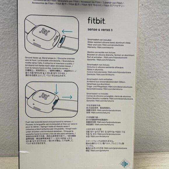 💥3/$30💥NIB Fitbit Sport Band for Versa 3/Sense, Color Sapphire/Fog Grey-Large - Picture 5 of 11